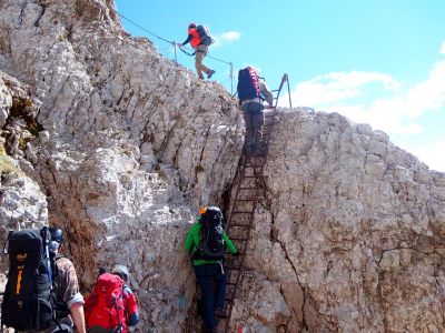 016-Eisenleiter im Klettersteig Sentiero Vidi